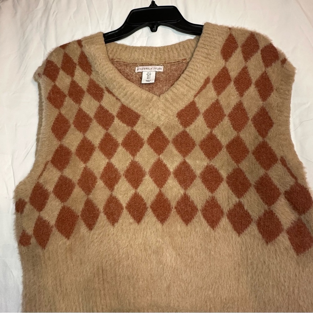 Sincerely Jules Women’s Cropped Sweater Vest size Small - Picture 3 of 10